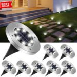 LED Solar Power Ground Lights Floor Decking Patio Outdoor Garden