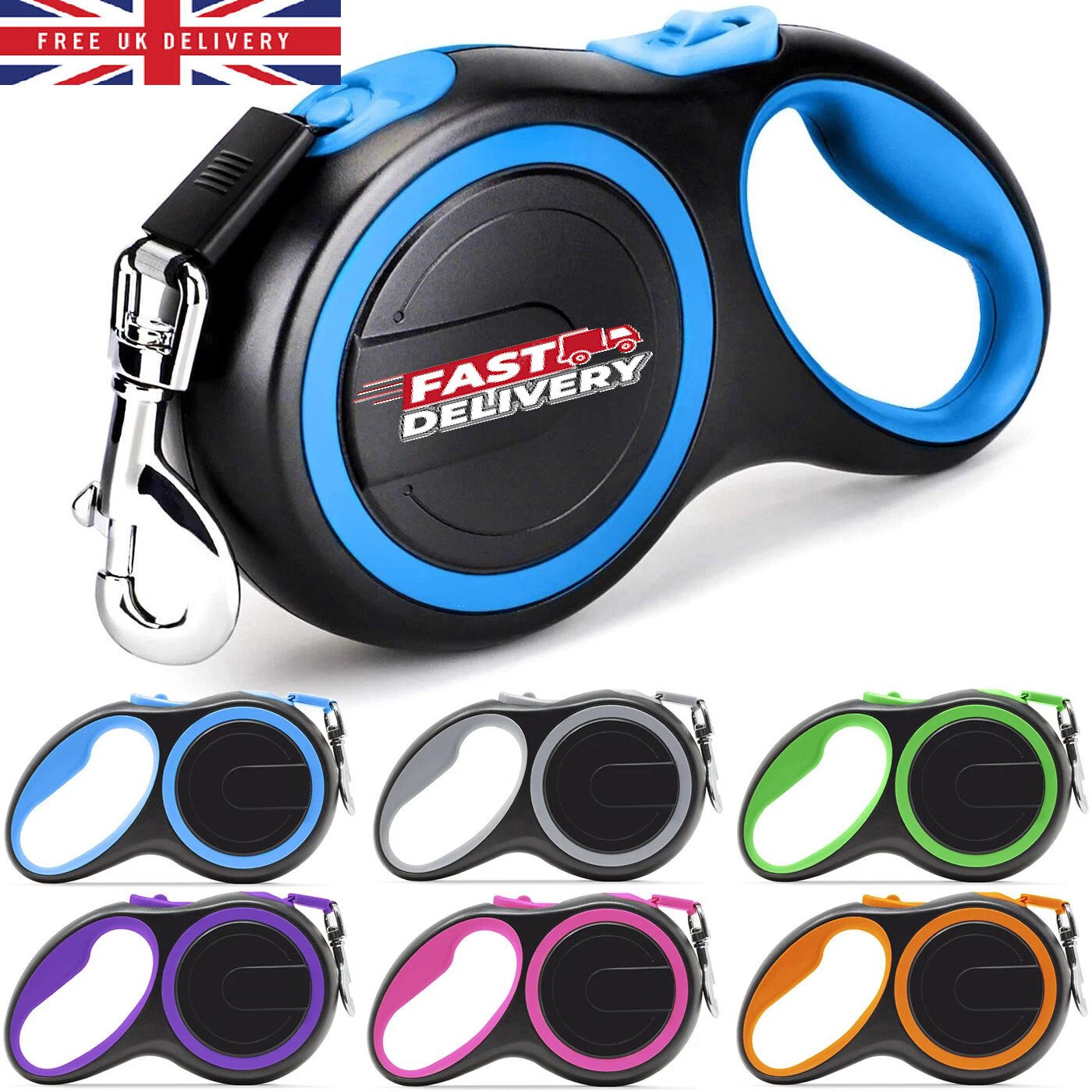 Retractable Dog Lead Extendable Training Dog Leash Pet Leads 2 Retractable Dog Lead Extendable Training Dog Leash Pet Leads 2