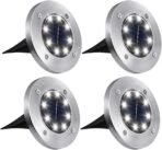 LED Solar Power Ground Lights Floor Decking Patio Outdoor Garden