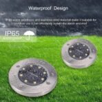LED Solar Power Ground Lights Floor Decking Patio Outdoor Garden
