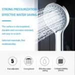 Bath High Pressure Shower Head 5 Mode Large Chrome Handset Water