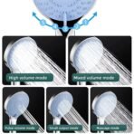 Bath High Pressure Shower Head 5 Mode Large Chrome Handset Water