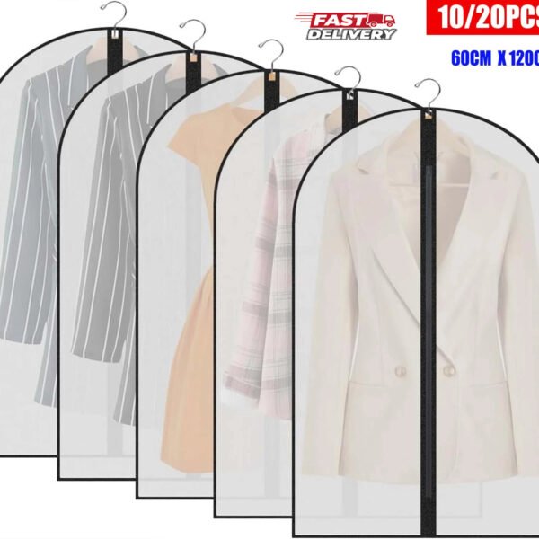 Clear Polythene Garment Covers Suit Dress Coat Dust