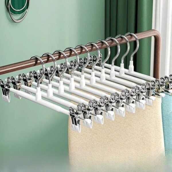 Strong Chrome Clip Hangers for Trousers, Skirts and Coats