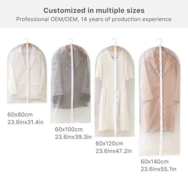 Clear Polythene Garment Covers Suit Dress Coat Dust