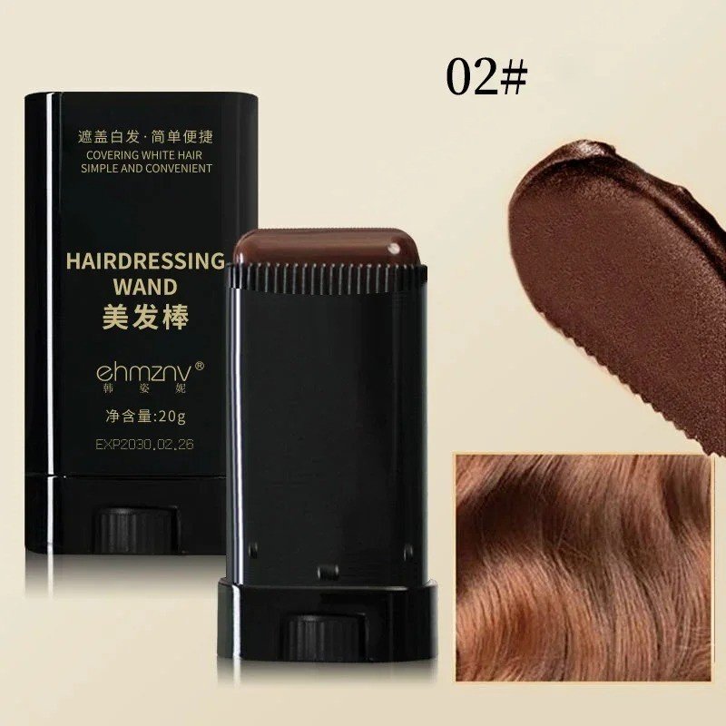 2 in 1 Hair Dye Stick with Comb Black Brown Coffee Long Lasting
