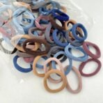 Strong Black Elastic Hair Bobbles Soft No-Snag Bands Women Girls