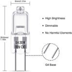 G4 Halogen Capsule Bulbs — 12V Bi-Pin, 10 Pack - Image 2