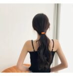 Strong Black Elastic Hair Bobbles Soft No-Snag Bands Women Girls