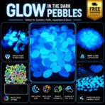 Glow in the Dark Garden Pebbles Stones for Pathway Yard Aquarium