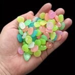 Glow in the Dark Garden Pebbles Stones for Pathway Yard Aquarium