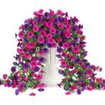 Artificial Fake Hanging Basket Plants Silk Flowers Vine Home Decor