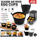 Ramekins for Air Fryer Egg Poacher Silicone Muffin Moulds Liners 1