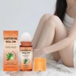 50ml Castor Oil Roll-On for Skin Organic with Rose Quartz 100% Pure