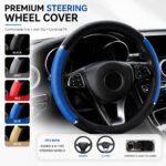 Leather Car Steering Wheel Cover Anti-Slip Universal Protector 38cm