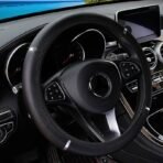 Leather Car Steering Wheel Cover Anti-Slip Universal Protector 38cm