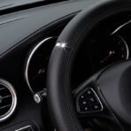 Leather Car Steering Wheel Cover Anti-Slip Universal Protector 38cm