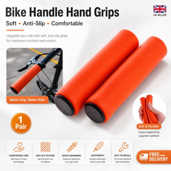 Soft Bike Handlebar Handle Hand Grips BMX MTB Mountain Bicycle