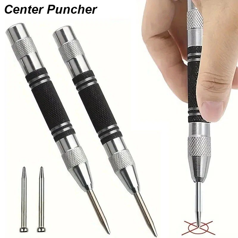 Automatic Centre Punch Spring Loaded Auto Hole Metal Wood Marker
