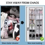 12-Pocket Over Door Shoe Organiser, Hanging Storage Rack