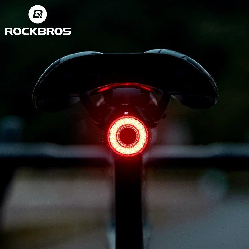 Bike Rear Light Taillight Smart Brake Sensor USB Rechargeable