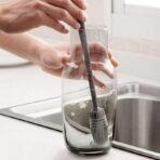 Silicone Bottle Brush Long Handle Cup Scrubber Glass Cleaner