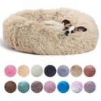 Round Pet Bed for Large Dogs, Soft Plush Cat Bed 40-90cm