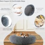 Round Pet Bed for Large Dogs, Soft Plush Cat Bed 40-90cm