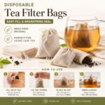 Cotton Muslin Drawstring Bags Bath Herbs Empty Tea Filter