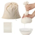 Cotton Muslin Drawstring Bags Bath Herbs Empty Tea Filter