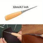 Leather Craft Sewing Kit Waxed Thread Needles Awl Thimble Beginner