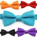 Kids Plain Bow Tie Children Fancy Dress Boys Wedding Dickie