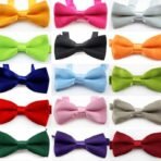 Kids Plain Bow Tie Children Fancy Dress Boys Wedding Dickie