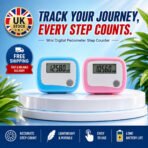 LCD Clip On Pedometer Step Counter Step Tracker for Walking Running