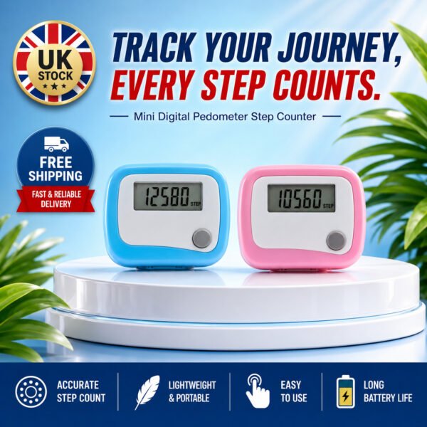 LCD Clip On Pedometer Step Counter Step Tracker for Walking Running