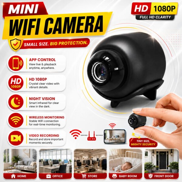 1080P Mini Camera Wireless WiFi Security Surveillance Tiny Cam