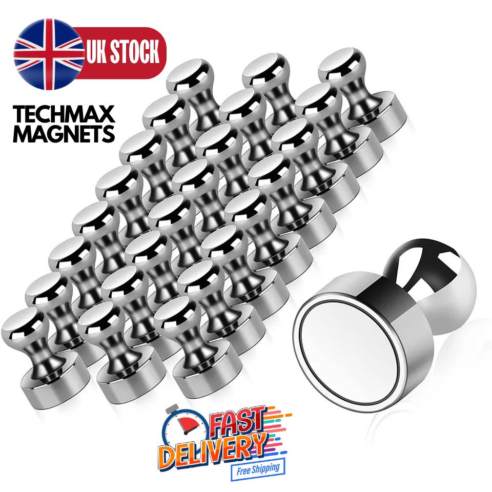Strong Neodymium Push Pin Magnets Skittle Fridge Memo Board