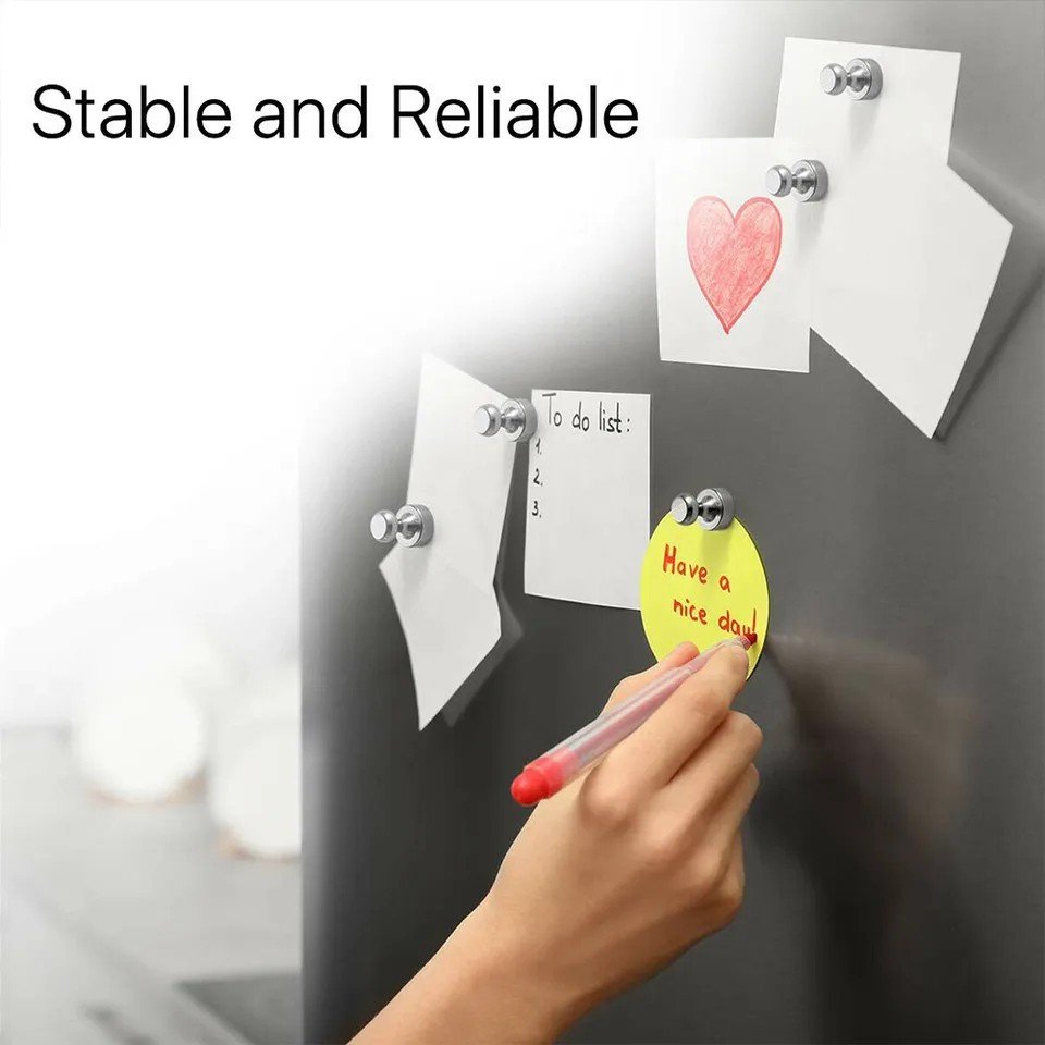 Strong Neodymium Push Pin Magnets Skittle Fridge Memo Board