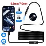 USB Type C Endoscope Borescope Snake Inspection Camera 3 in 1 for