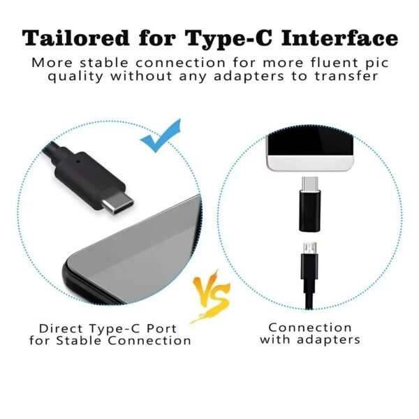 USB Type C Endoscope Borescope Snake Inspection Camera 3 in 1 for