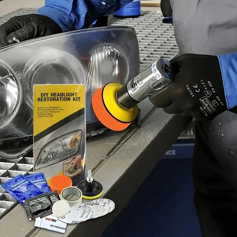 Car Headlight Lens Restoration Repair Kit Polishing Cleaner