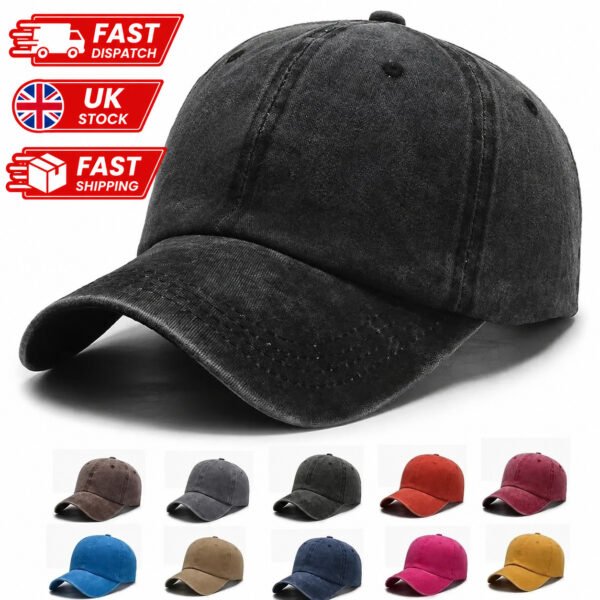 Baseball Cap Mens Womens Adjustable Plain Adults Summer Classic