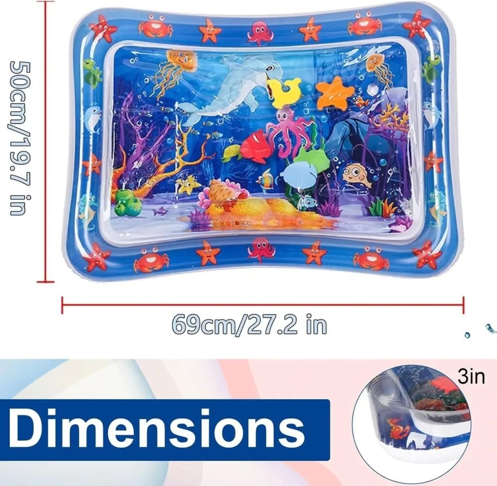 Water Sensory Mat 65cm Play Mat for Cats Interactive Cat Toy Water