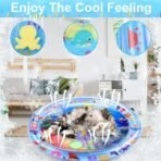 Water Sensory Mat 65cm Play Mat for Cats Interactive Cat Toy Water