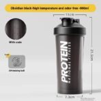 Shaker Bottle 600ml Protein Blender Mixer Water Bottle Cup with