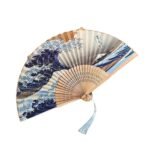 Folding Fan Hand Held Silk Bamboo Fan Style Wedding Party Dance Fans