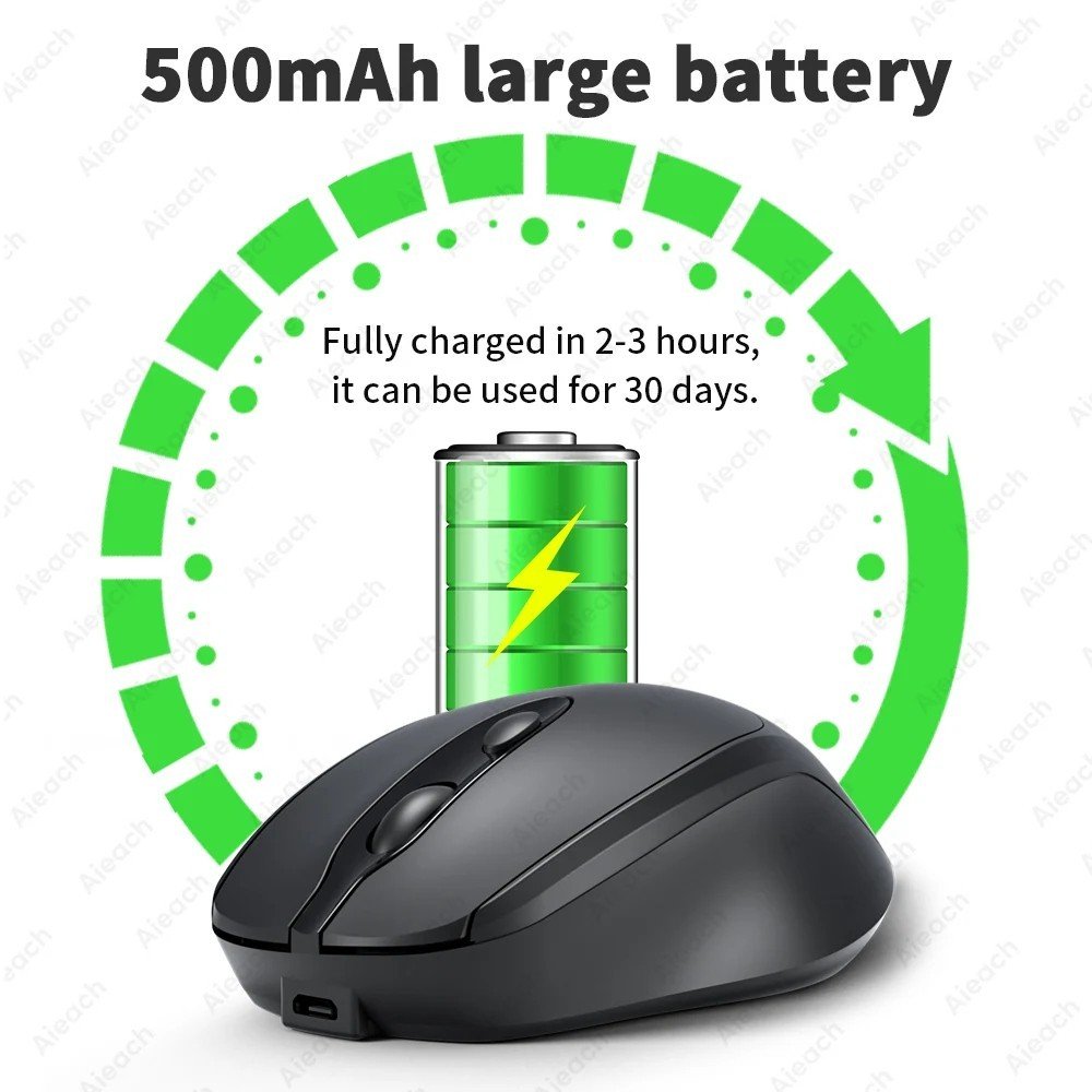 Rechargeable Wireless Mouse Silent USB Bluetooth Optical Mouse PC