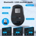 Rechargeable Wireless Mouse Silent USB Bluetooth Optical Mouse PC