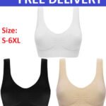 Womens Bra Seamless Comfort Comfy Shapewear Sports Stretch Crop