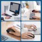Rechargeable Wireless Mouse Silent USB Bluetooth Optical Mouse PC